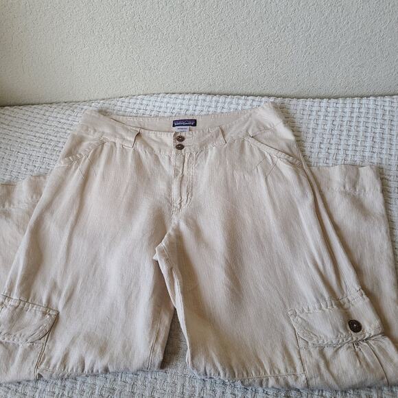 Patagonia Light Beige 100% Hemp Pants Women's Size 10 - Picture 3 of 10
